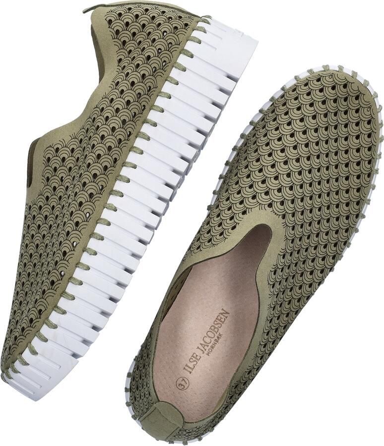 ILSE JACOBSEN Instappers Dames Tulip3373 Maat: 39 Materiaal: Textiel Kleur: Groen - Foto 8