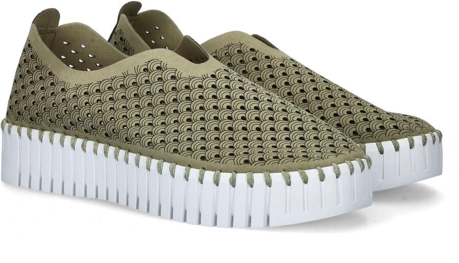 ILSE JACOBSEN Instappers Dames Tulip3373 Maat: 39 Materiaal: Textiel Kleur: Groen - Foto 6