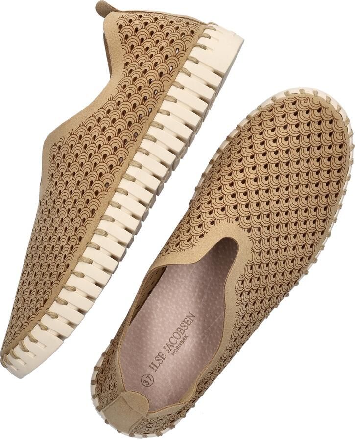 Ilse Jacobsen Instappers Dames Instapschoenen Damesschoenen Canvas Tulip3275 Camel - Foto 5