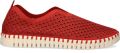 Ilse Jacobsen Instappers Dames Instapschoenen Damesschoenen Canvas Tulip 3275 Rood - Rood