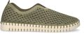 Ilse Jacobsen Instappers Dames Instapschoenen Damesschoenen Canvas Tulip 3275 Groen - Blauw