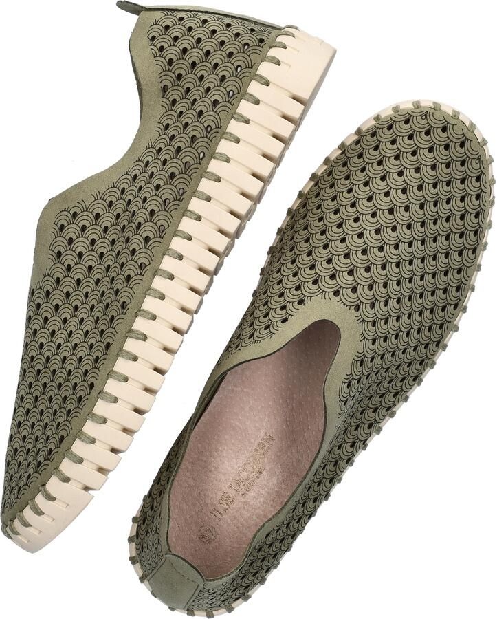 Ilse Jacobsen Instappers Dames Instapschoenen Damesschoenen Canvas Tulip 3275 Groen - Foto 9