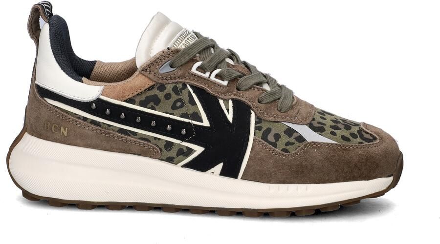 Kaotiko Detroit Glam suède sneakers kaki panter