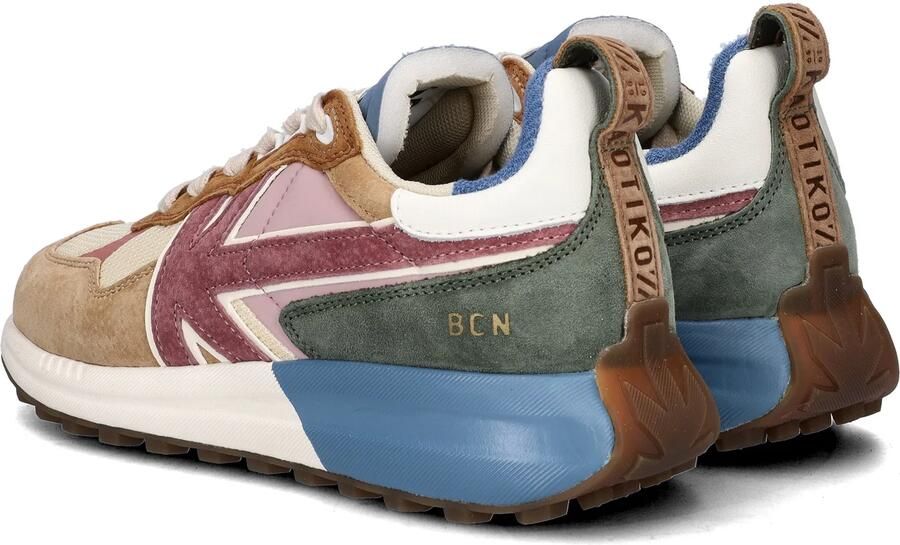 Kaotiko Detroit Multi chunky suède sneakers bruin multi - Foto 4