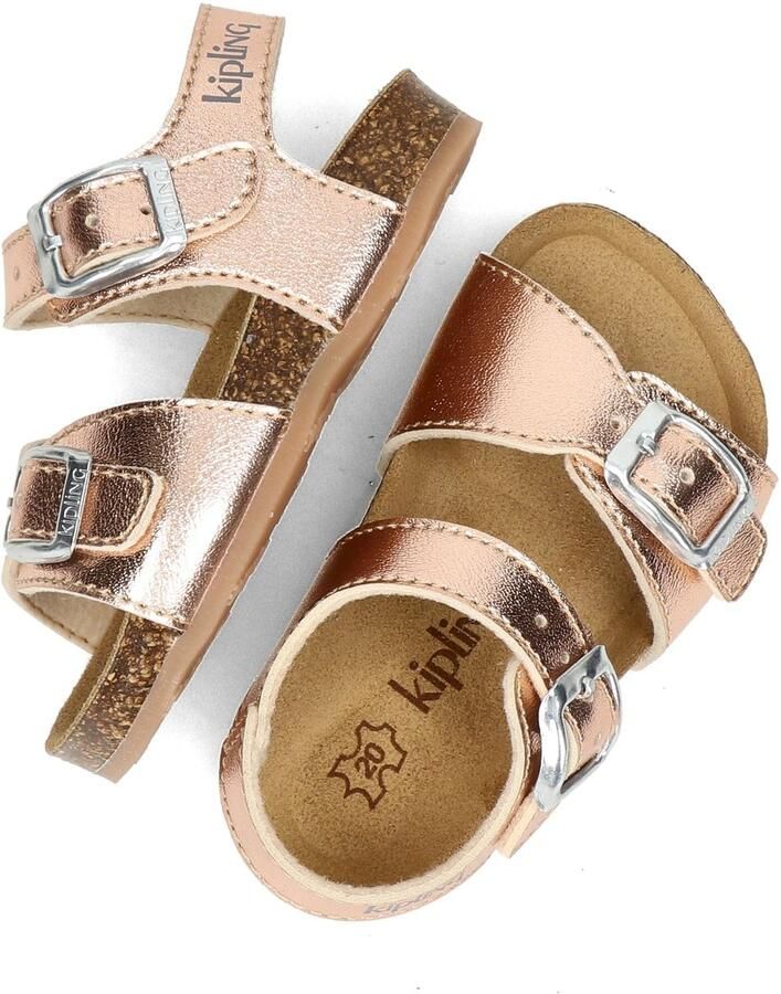Kipling Easy 4 leren sandalen roségoud - Foto 6