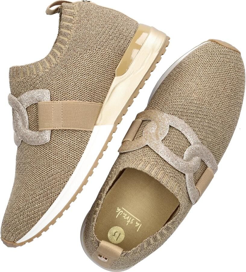 La Strada knitted slip-on sneakers goud zilver - Foto 3