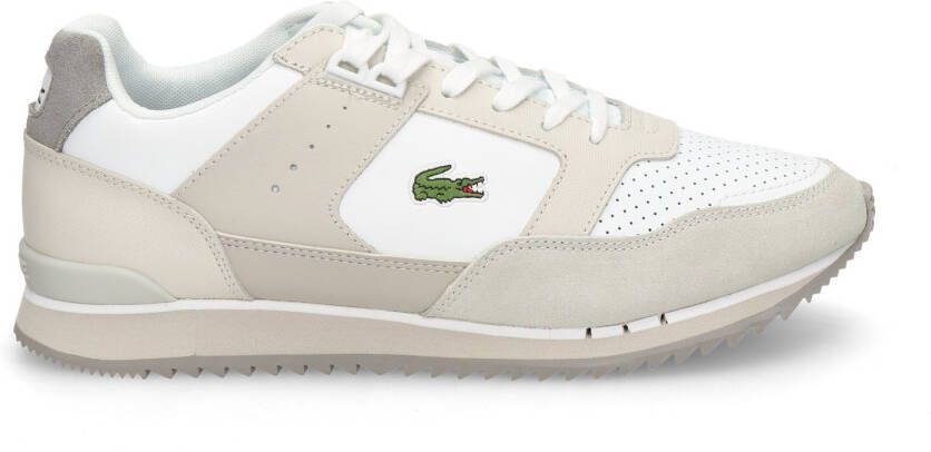 Lacoste Vintage-geïnspireerde Partner Piste Leren Sneakers Beige Heren - Foto 9