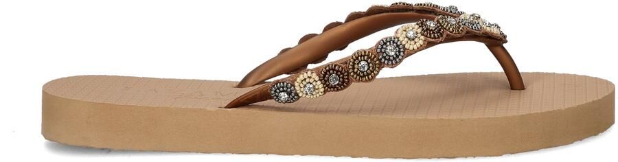 Lazamani Mallorca Beach Dames Slippers Beige - Foto 4