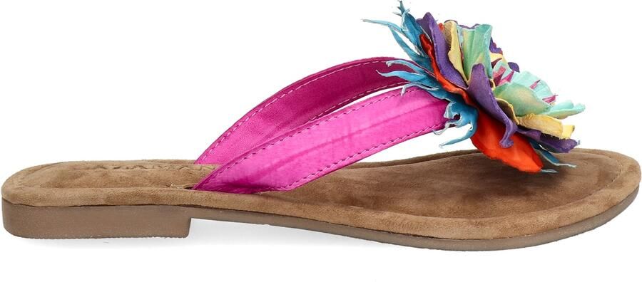 Lazamani Dames Slippers 33.726 Fuxia Flower Multi Leer LA33726fuxia - Foto 3