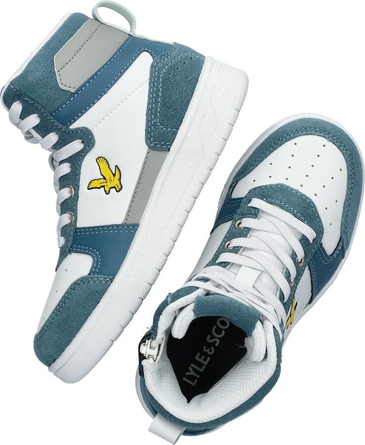 Lyle & Scott sneakers blauw wit Jongens Imitatieleer Meerkleurig 30 - Foto 2