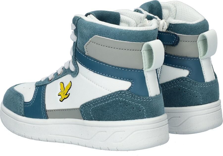 Lyle & Scott sneakers blauw wit Jongens Imitatieleer Meerkleurig 30 - Foto 3