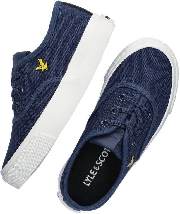 Lyle & Scott Wick Kids sneakers donkerblauw Jongens Textiel Logo 29 - Foto 4