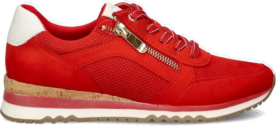 Marco Tozzi Sneakers met sleehak vrijetijdsschoen lage schoen veterschoen in vegan uitvoering
