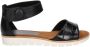Marco Tozzi sandalen met crocoprint zwart - Thumbnail 2