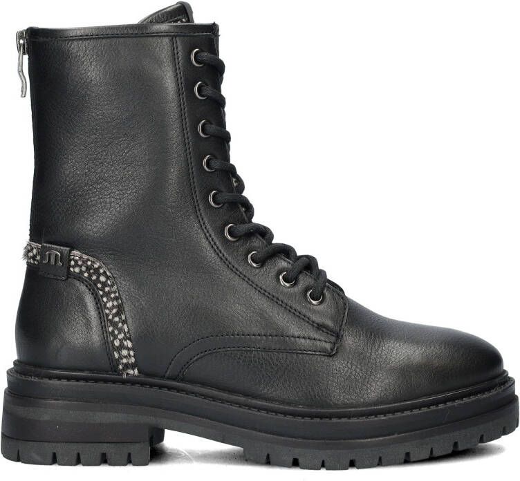 Maruti Bonnie Leather Zwart Leer Veterboots Dames - Foto 4
