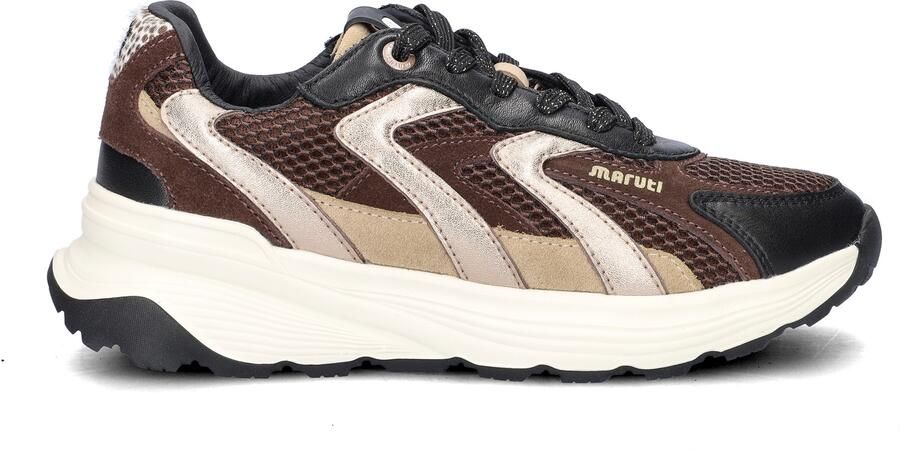 Maruti Dora Sneakers Dames Leren Sneaker Bruin - Foto 2