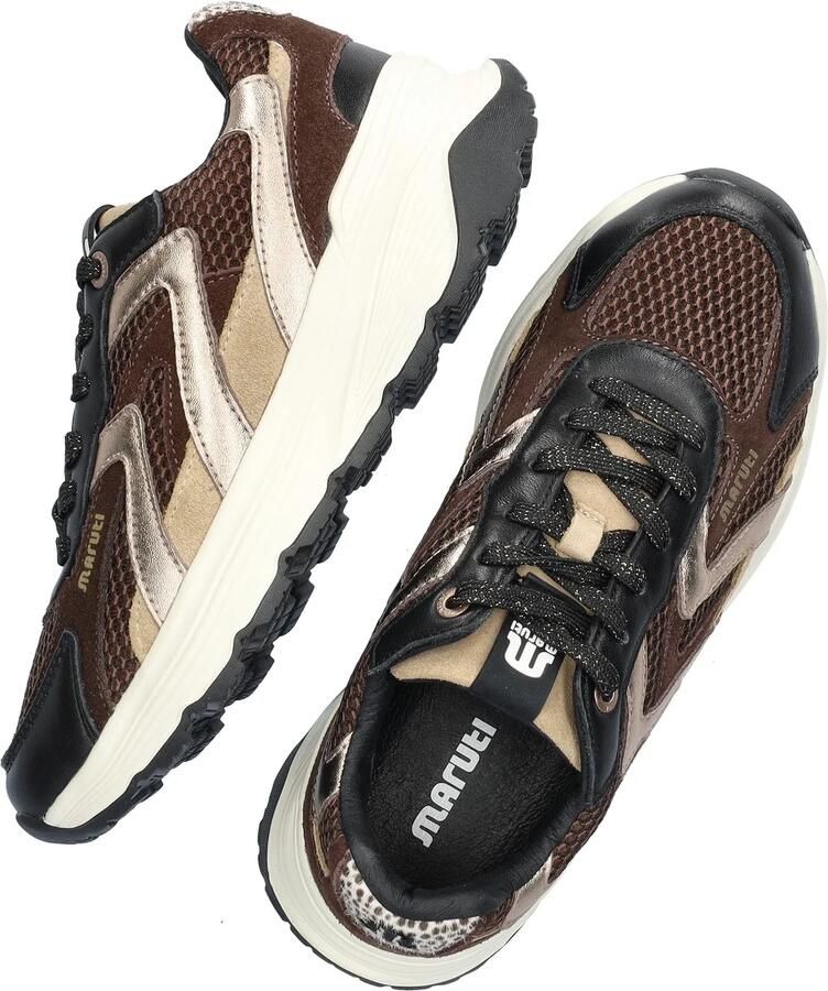Maruti Dora Sneakers Dames Leren Sneaker Bruin - Foto 3