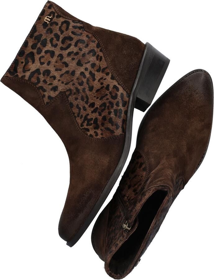 Maruti Gavi Suede Hairon DBrown DN1 Enkellaarzen Bruin Suede Dames Bruin - Foto 4