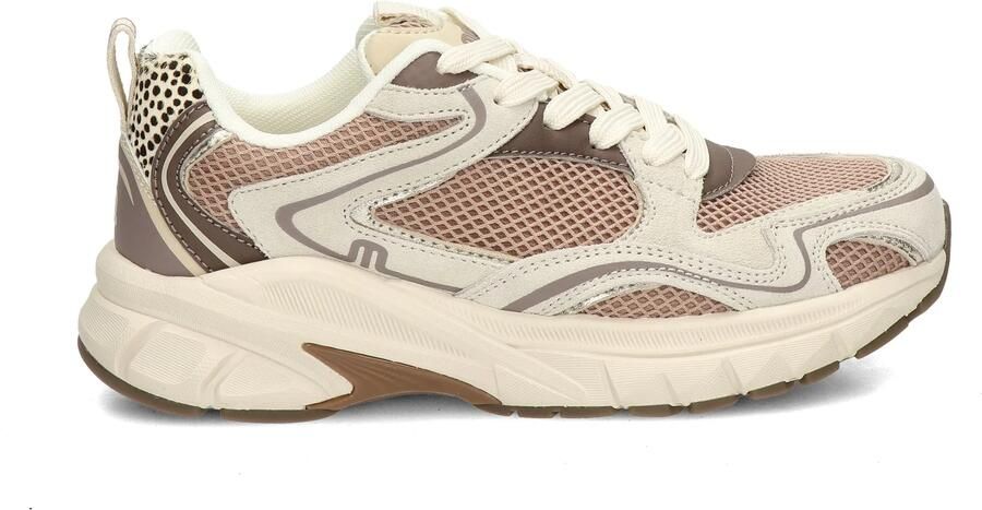 Maruti Novi Leather Nude J39 Sneakers Offwhite Beige Tijgerprint Leer en Mesh Dames Offwhite Beige Tijgerprint - Foto 9