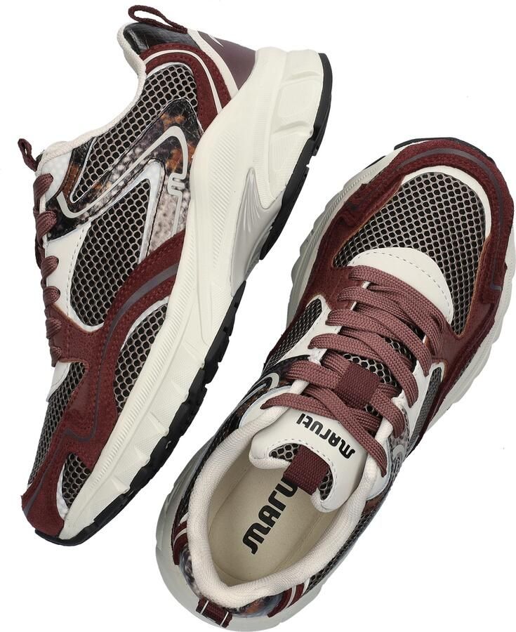 Maruti Novi Leather Bordo Dames sneaker met uitneembaar voetbed - Foto 10