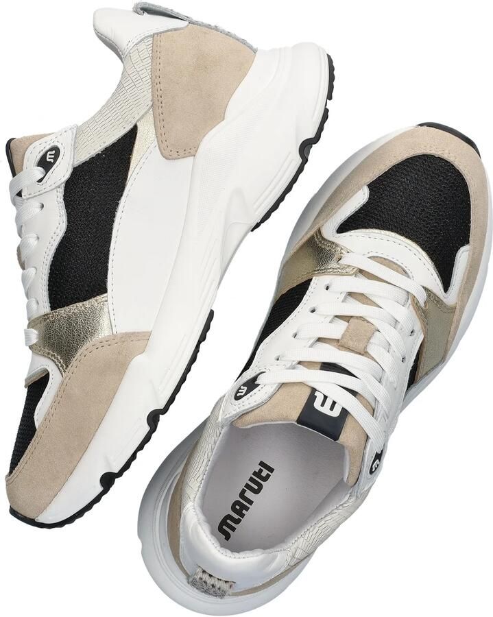 Maruti Raven beige black white Zwart Leer Lage sneakers Dames - Foto 3