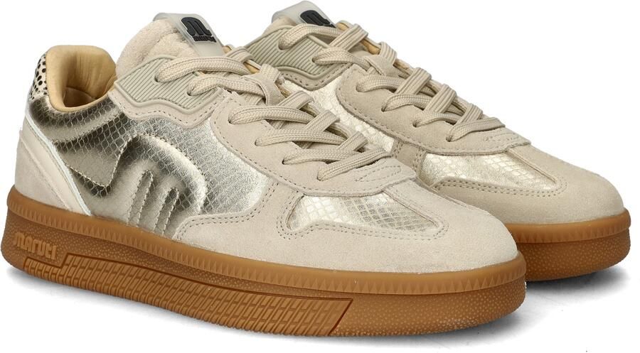 Maruti Yale Suede taupe gold sneakers Goud Leer Lage sneakers Dames - Foto 7