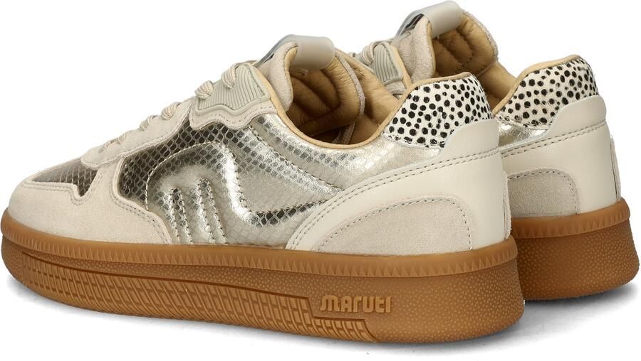 Maruti Yale Suede taupe gold sneakers Goud Leer Lage sneakers Dames - Foto 6