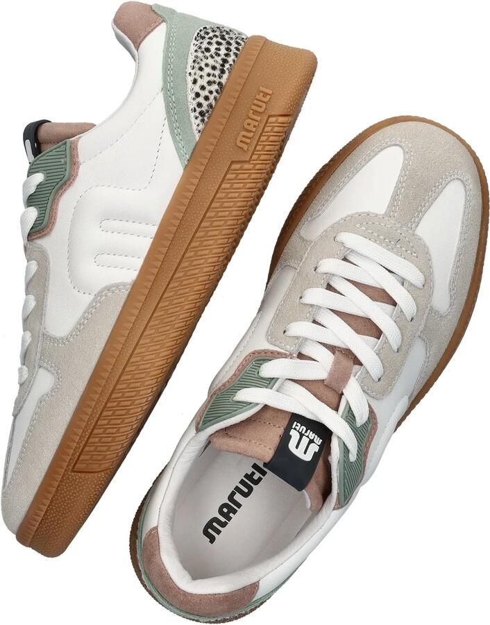 Maruti Yale Suede sneakers groen Wit Leer Lage sneakers Dames - Foto 5