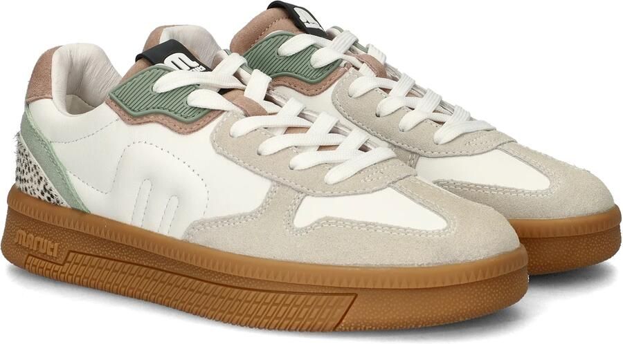 Maruti Yale Suede sneakers groen Wit Leer Lage sneakers Dames - Foto 7
