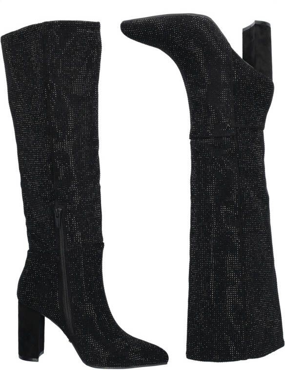 Mexx Zwarte hoge laarzen met strass-stenen Black Dames - Foto 10