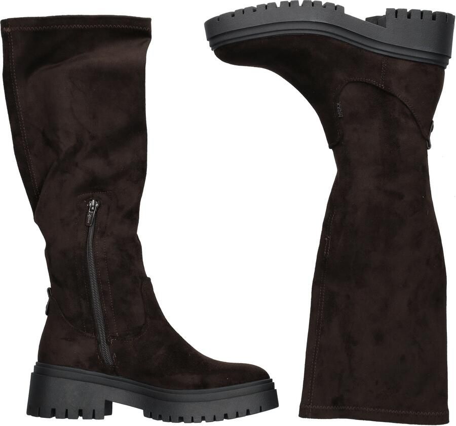 Mexx Phaedre Keto imitatieleren laarzen met profielzool donkerbruin - Foto 13