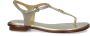 MICHAEL KORS Sandalen Dames Mallory Thong Maat: 40 Materiaal: Leer Kleur: Goud - Thumbnail 4