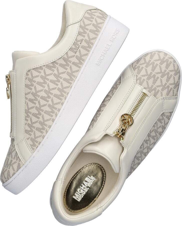 Michael Kors Dames Sneakers Keaton Zip Slip On Vanilla Beige - Foto 8