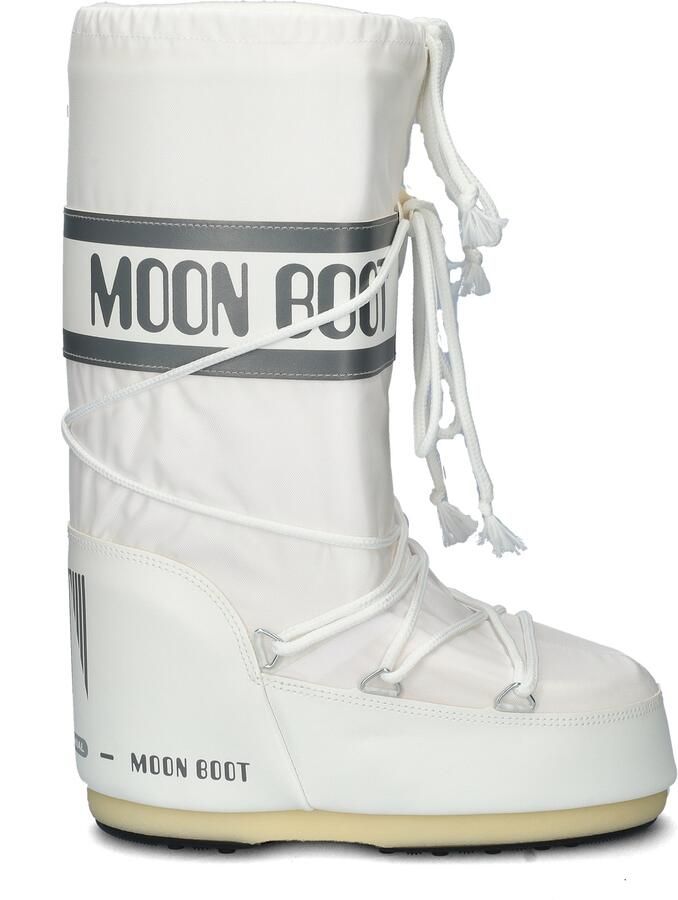 Moon boot Waterdichte witte stoffen laarzen met trekkoord Wit Dames - Foto 10