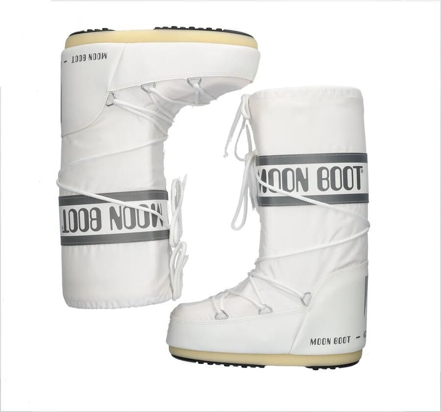Moon boot Waterdichte witte stoffen laarzen met trekkoord Wit Dames - Foto 11