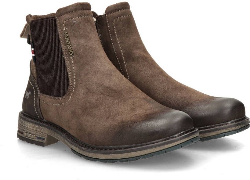 Mustang Shoes Chelsea-boots slip-on boots ankle boots block heel side stretch insert - Foto 9