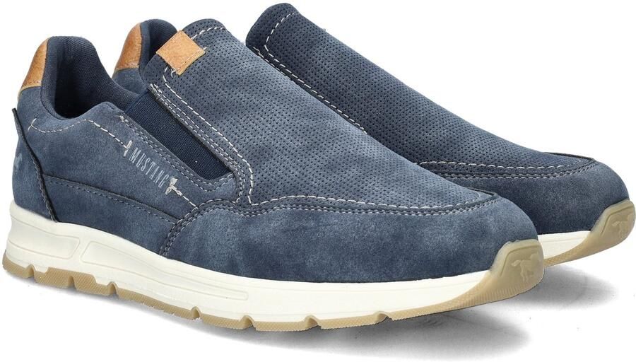 Mustang heren instapschoen Blauw - Foto 3