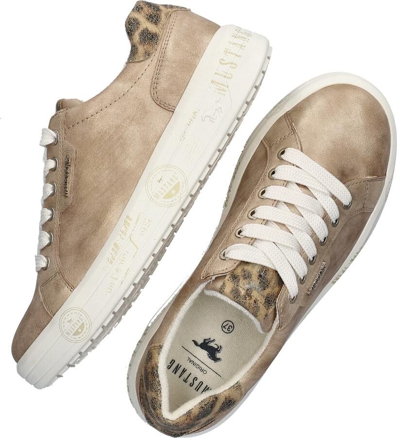 MUSTANG Sneakers laag beige zwart gemêleerd - Foto 2
