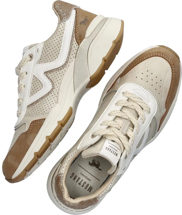 Mustang dames sneaker Beige wit - Foto 2