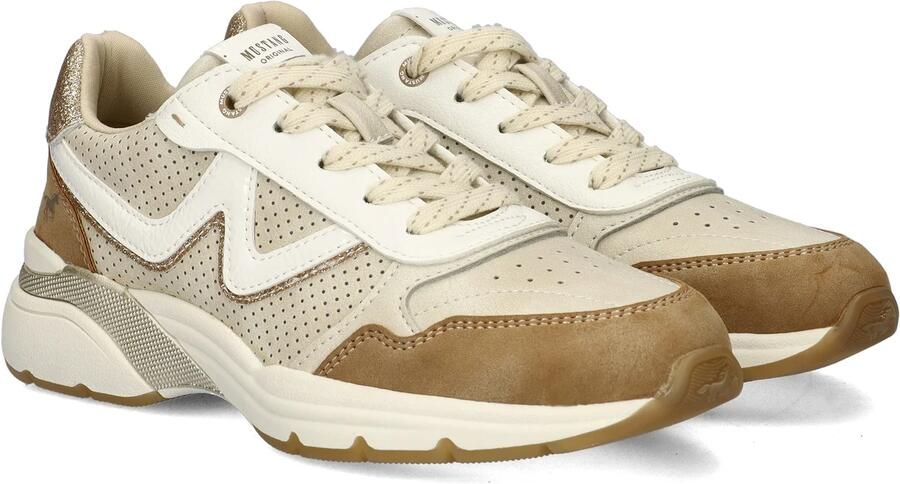 Mustang dames sneaker Beige wit - Foto 5