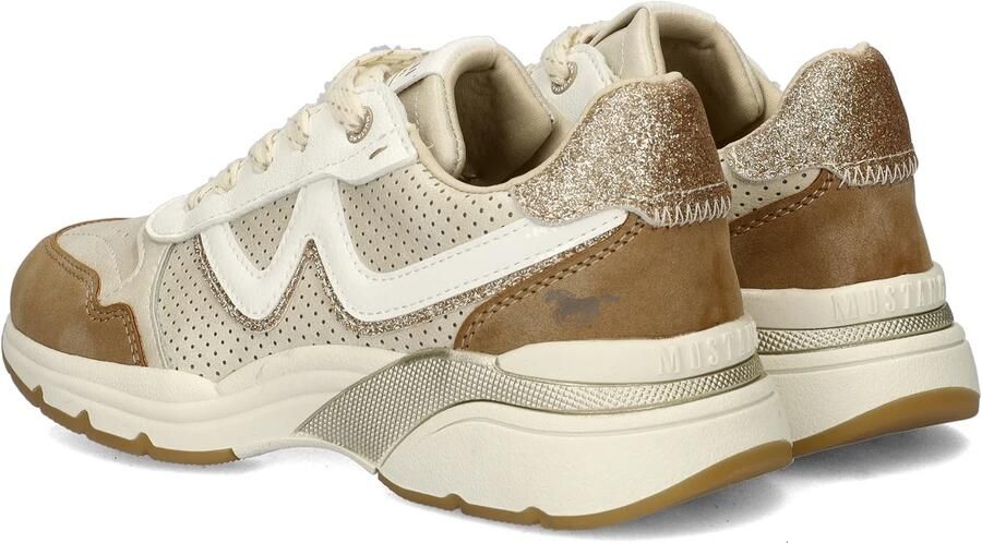 Mustang dames sneaker Beige wit - Foto 3