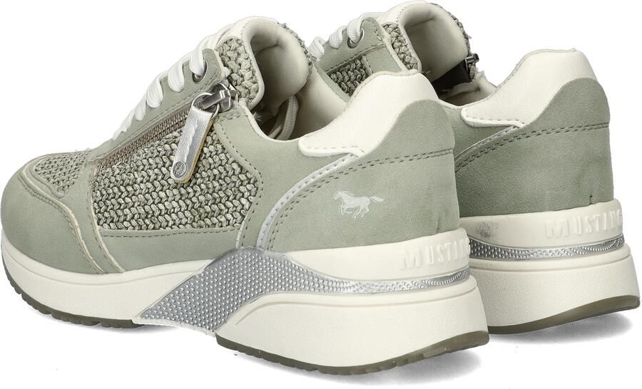Mustang Mintgroene Geweven Sneaker Green Dames - Foto 4