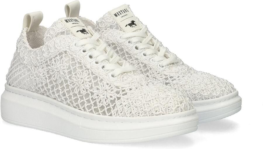 Mustang Shoes Sneakers plateausneaker veterschoen met sleehak - Foto 9