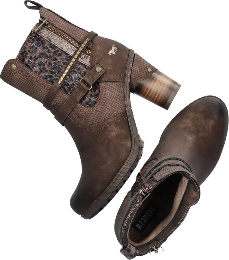 Mustang Enkellaarsjes Hak Enkellaarsjes Hak Donkerbruin - Foto 4