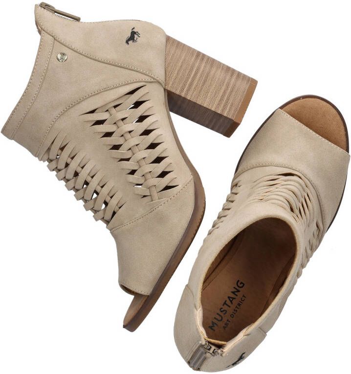 Mustang Beige geweven sandalette met rits Beige Dames - Foto 5