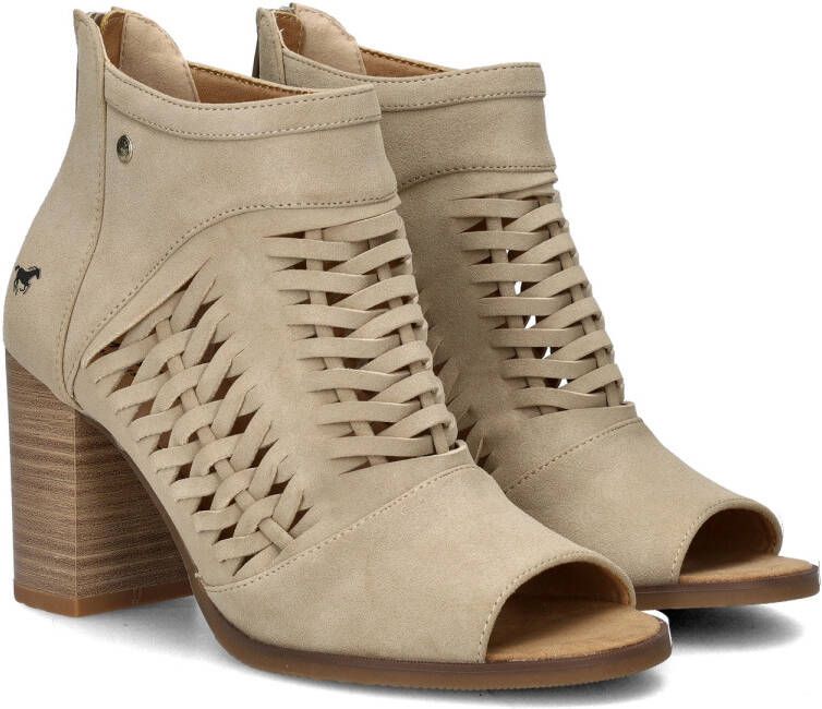 Mustang Beige geweven sandalette met rits Beige Dames - Foto 4
