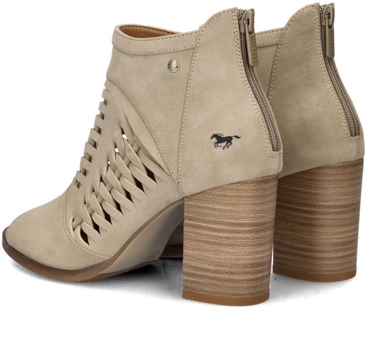 Mustang Beige geweven sandalette met rits Beige Dames - Foto 3