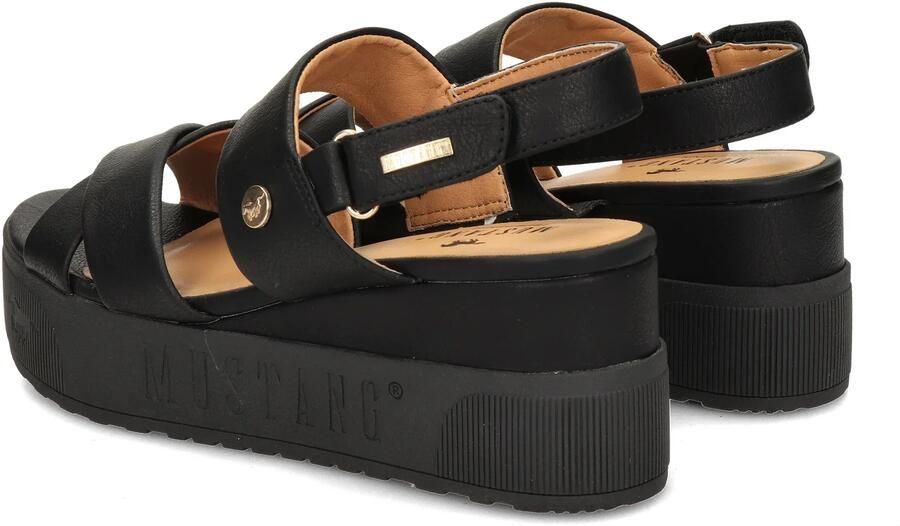 Mustang Shoes Sandaaltjes zomerschoen sandaal sleehak met praktische klittenbandsluiting - Foto 8