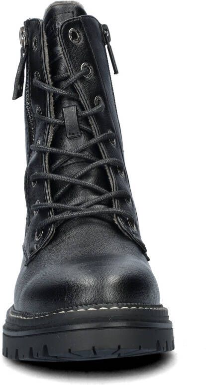 Mustang gevoerde veterboots zwart - Foto 6