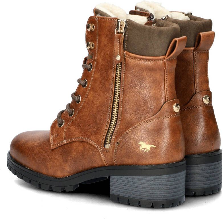 Mustang Warmgevoerde Veterschoenen Brown Dames - Foto 5
